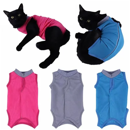 Cat Recovery Suit – Adjustable Anti-Licking Neutering Clothes, Comfortable Body Vest