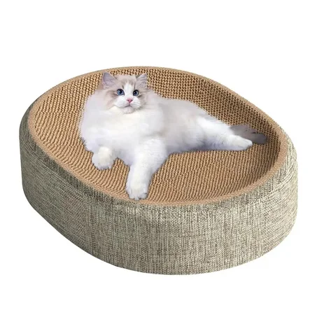 Oval Sisal Cat Scratch Bed – Multipurpose Scratch & Sleeping Mat