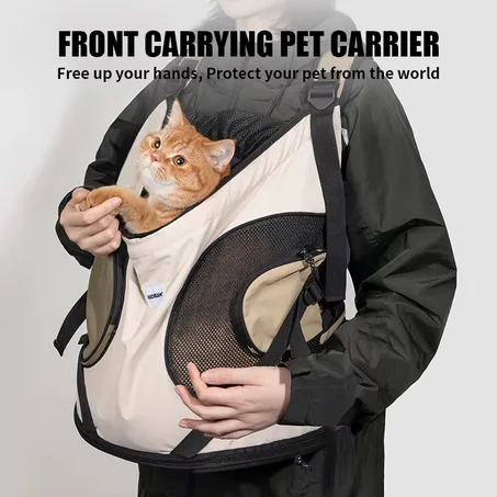 Pet Chest Backpack – Breathable Front Carrier for Cats, Portable Outdoor Bag