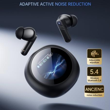 سماعة أذن ذكية بشاشة LCD