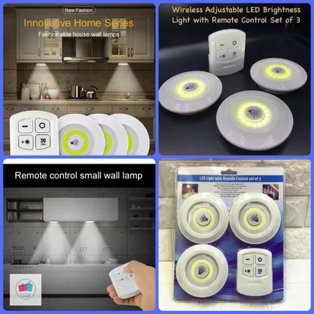 Spots Led Intelligent avec commande (Pack de 3)  مصابيح  مزودة بجهاز تحكم عن بعد
