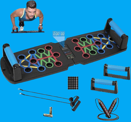 ممارسة الرياضة العد التلقائي دفع شكا معدات تدريب القوة قابلة للطي للصدر البطن الأسلحة العودة المنزل معدات لياقة بدنية