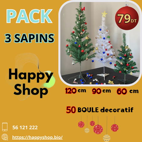 Pack 3 sapin noel