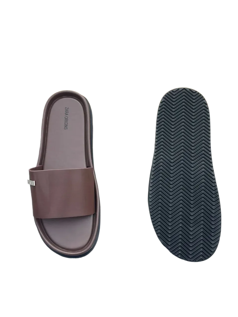 Mules / Claquettes — Marron (cuir foncé)