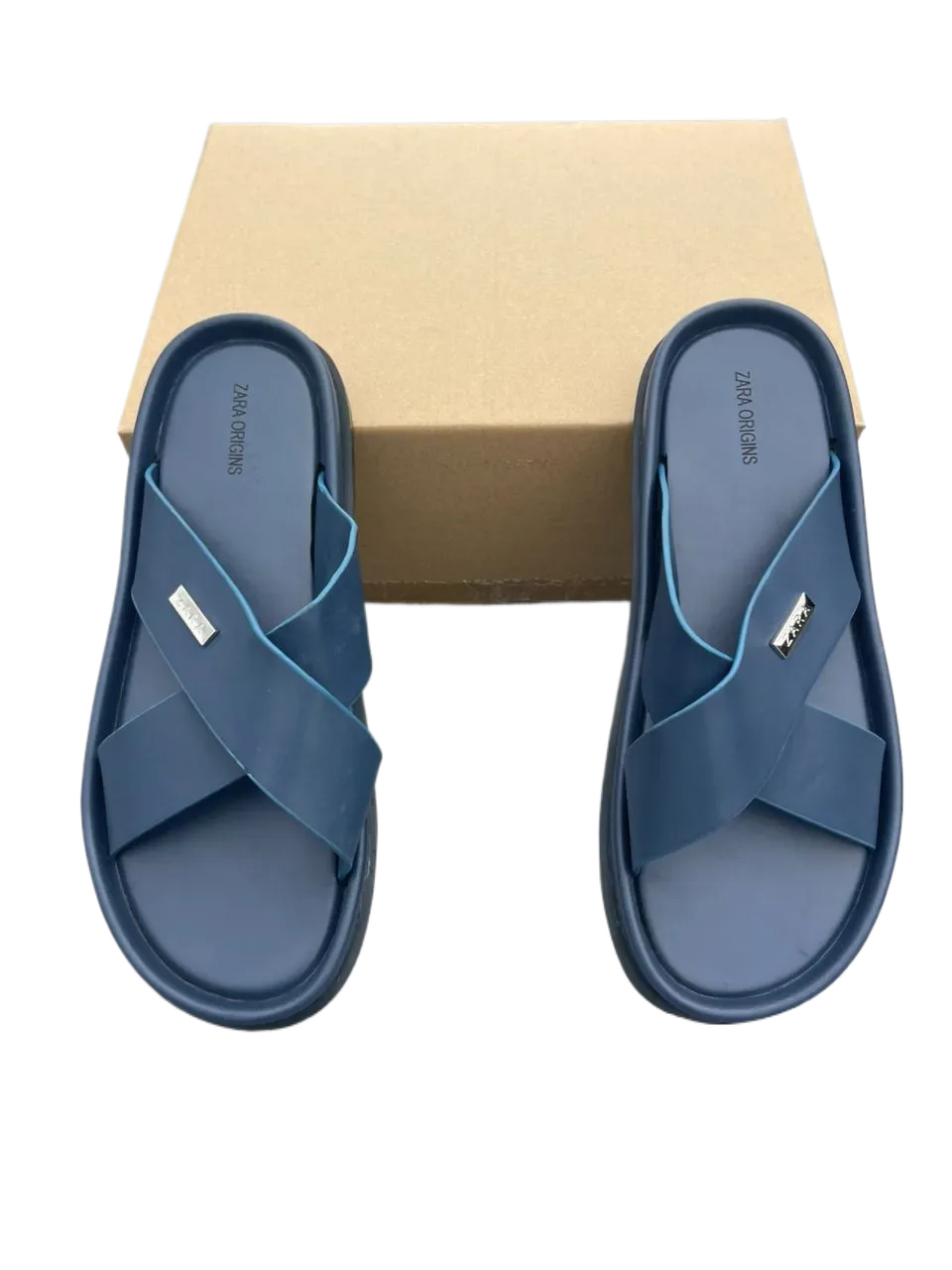 Sandale brides croisées — Bleu marine