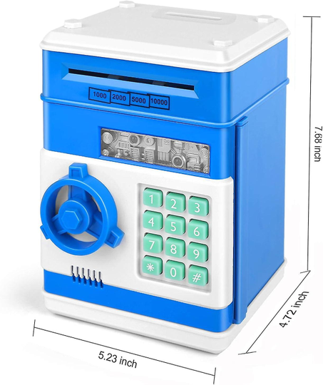 Kids Money Bank Machine (Bleu)
