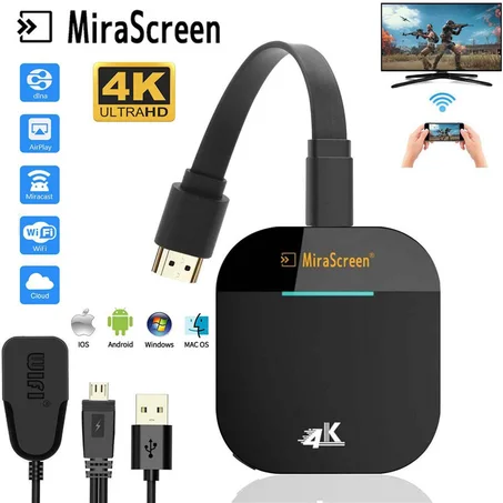 Mirascreen – récepteur d'affichage Wifi 5G 1080P G5, pour Google Chromecast TV, Compatible HDMI, Miracast TV Stick, pour Ios et Android