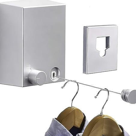 Corde à Linge Rétractable Murale Invisible – Étendoir Compact 4m pour Intérieur & Balcon