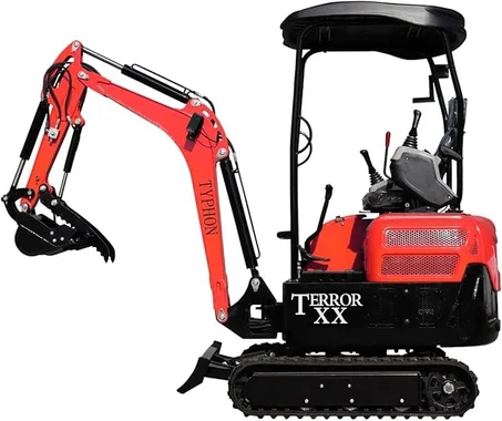 4,000 lb TYPHON Terror XX Mini Excavator Rubber Track with D902 Diesel Engine USA