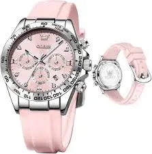 تألقي كالأميرات مع ساعة OLEVS الوردية.. عنوان الأنوثة والترف! ✨