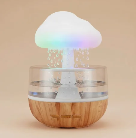 Humidificateur et diffuseur d'arome en forme de nuage de pluie