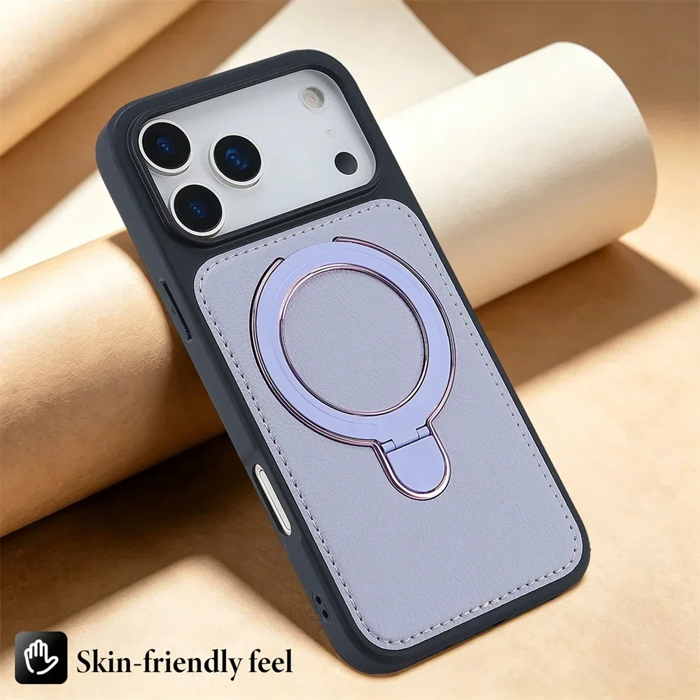 Cover Leather Support wireless charging Case For Apple iPhones