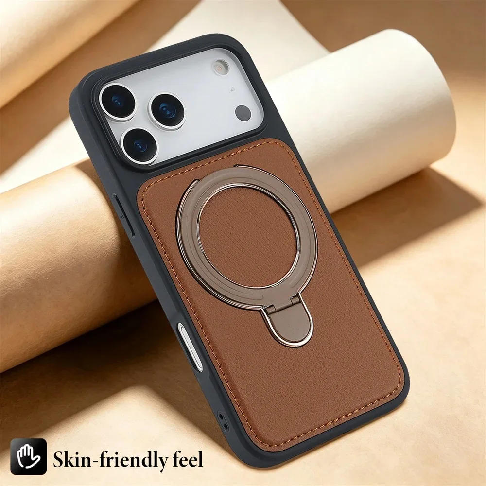 Cover Leather Support wireless charging Case For Apple iPhones