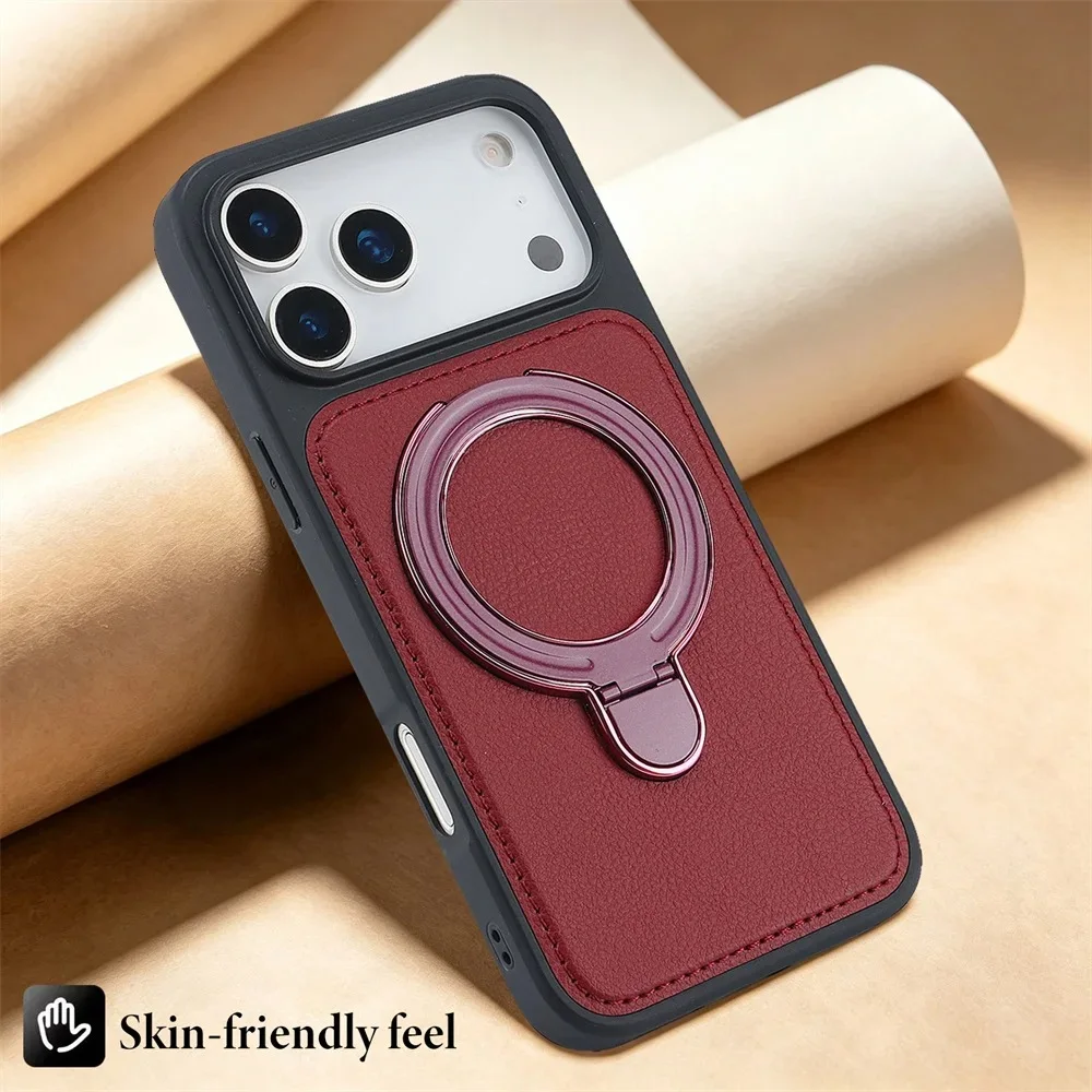 Cover Leather Support wireless charging Case For Apple iPhones