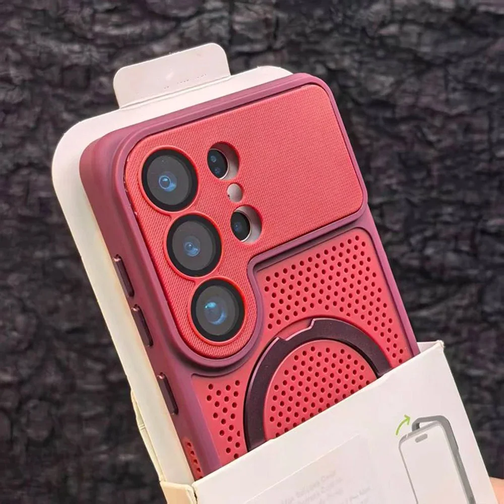 Original Metal Bracket Heat Dissipation Magnetic Case For Samsung Galaxy S Series