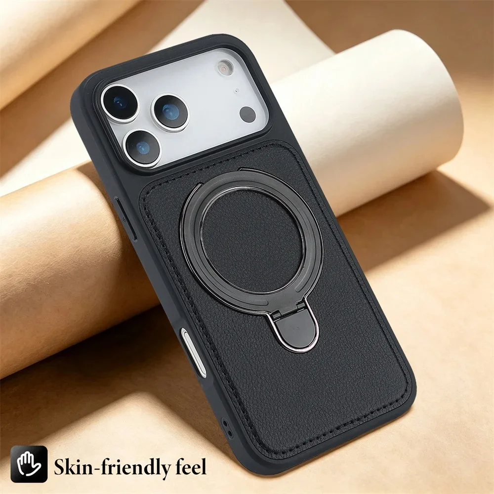 Cover Leather Support wireless charging Case For Apple iPhones
