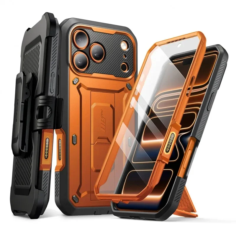 UPCASE For iPhonesUB Pro Full-Body Heavy Duty Rugged Phone Case with Built-in Screen Protector