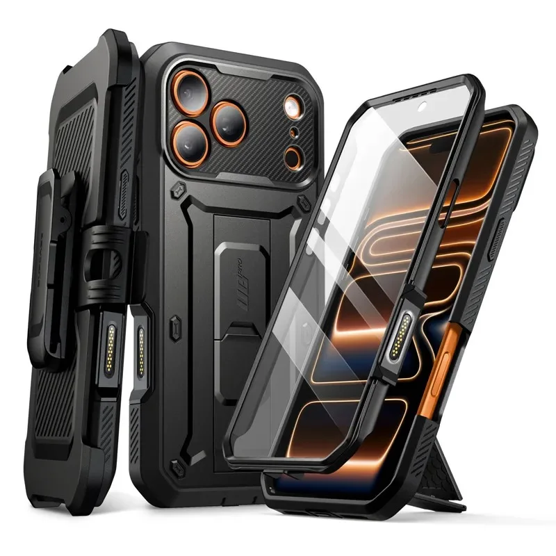 UPCASE For iPhonesUB Pro Full-Body Heavy Duty Rugged Phone Case with Built-in Screen Protector