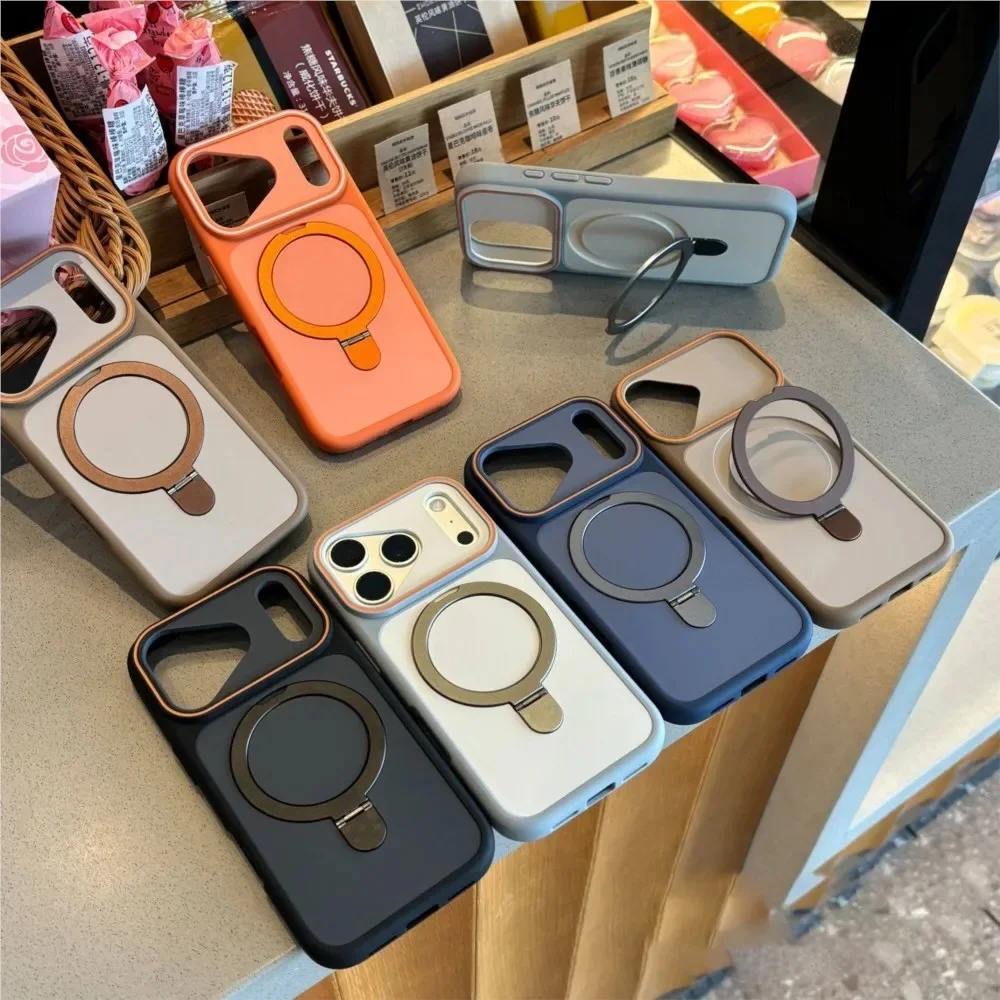 Shockproof Bumper Matte Kickstand Holder Case for iPhones