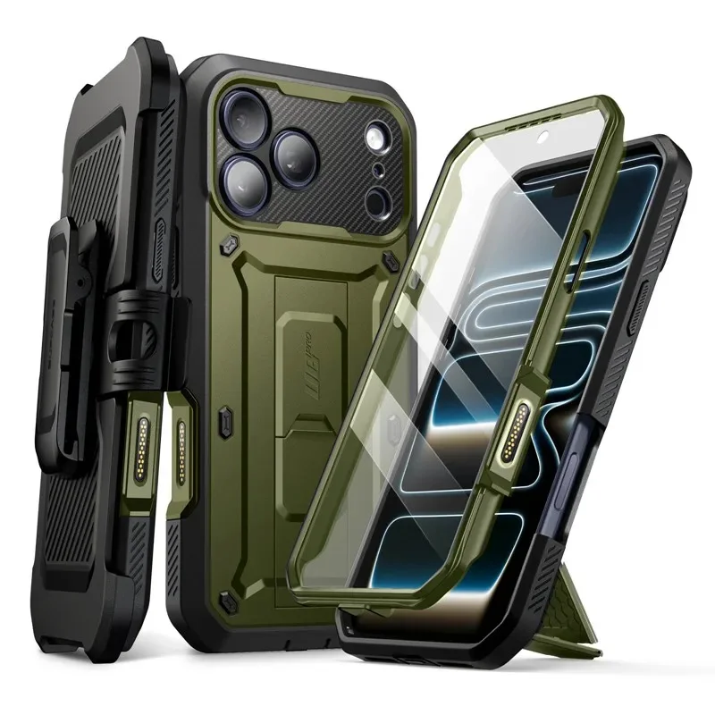 UPCASE For iPhonesUB Pro Full-Body Heavy Duty Rugged Phone Case with Built-in Screen Protector