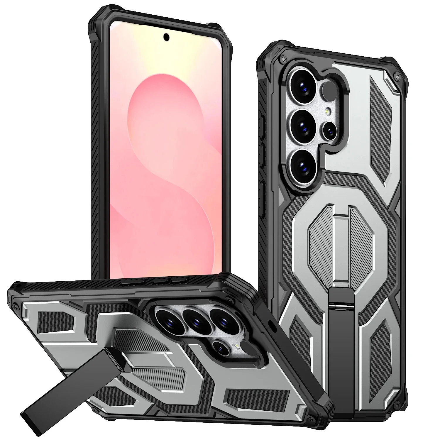 Magnetic Carbon Case For Samsung Galaxy S Series