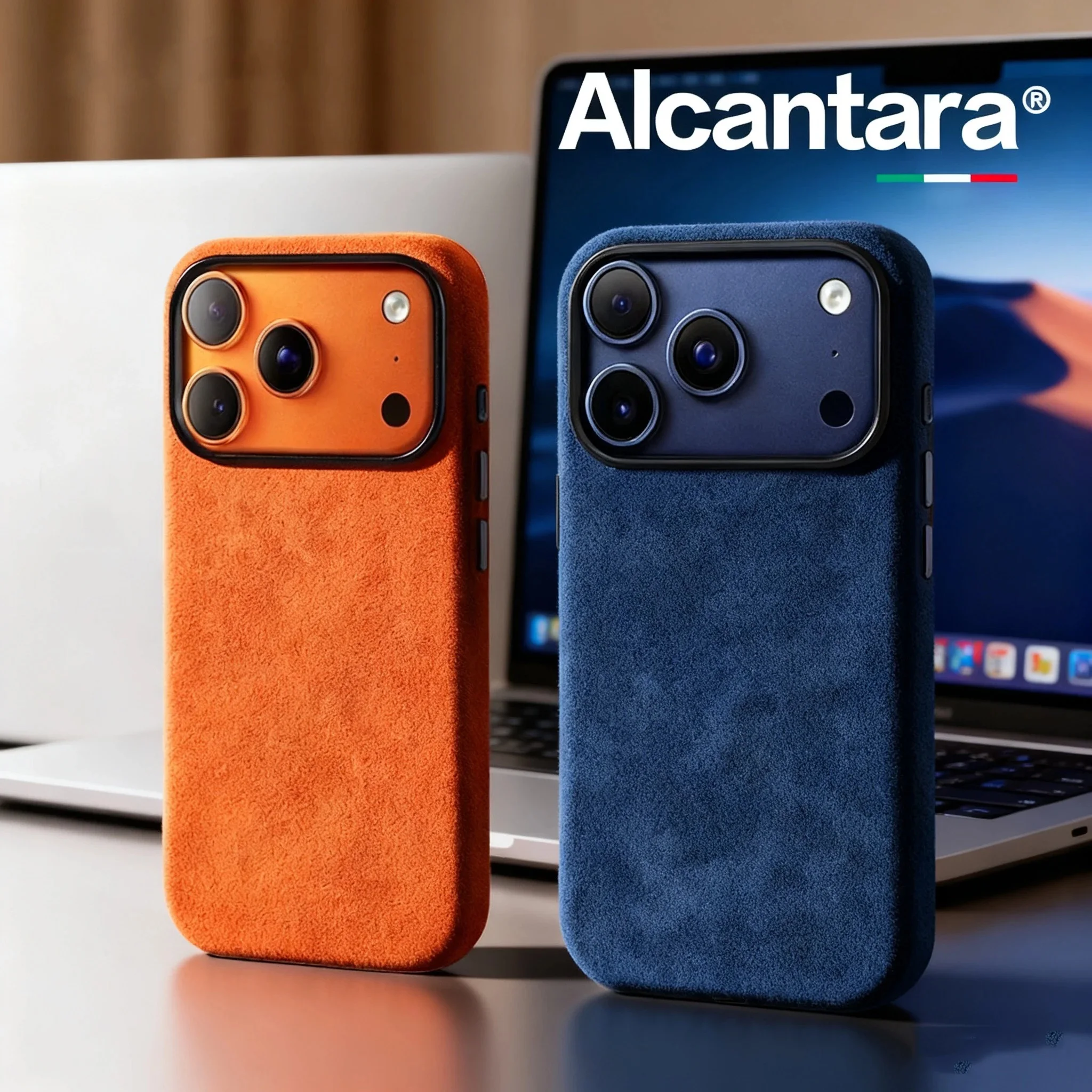 Alcantara Magnetic Case for iPhones Cover with Magsafe Smart Camera Button Protector Case for iPhone 18 17 Pro
