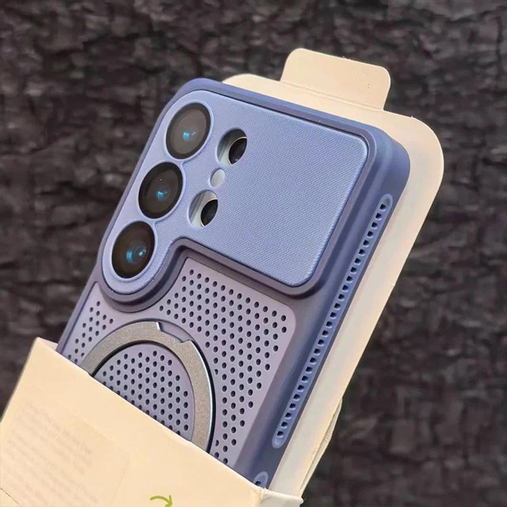 Original Metal Bracket Heat Dissipation Magnetic Case For Samsung Galaxy S Series