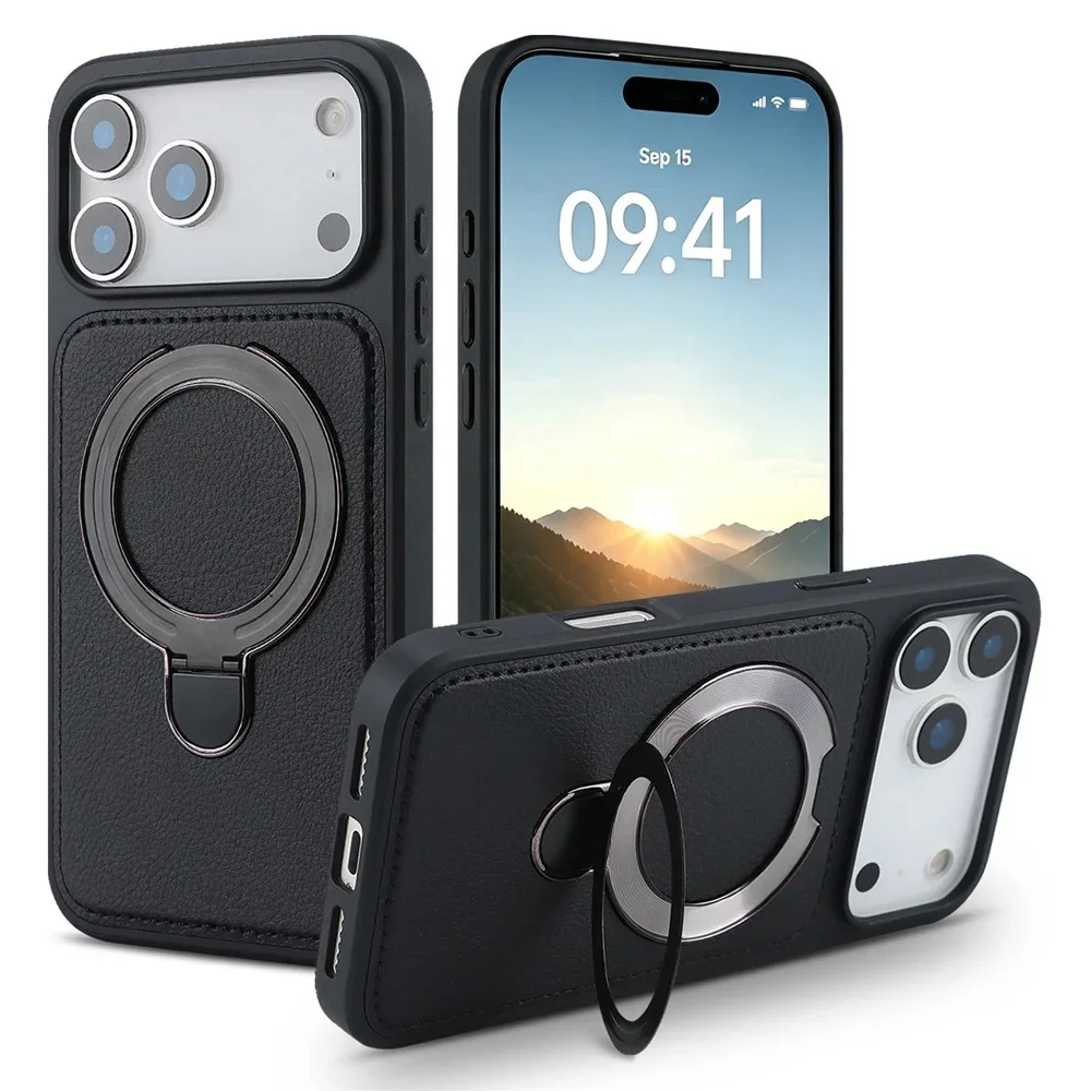 Cover Leather Support wireless charging Case For Apple iPhones