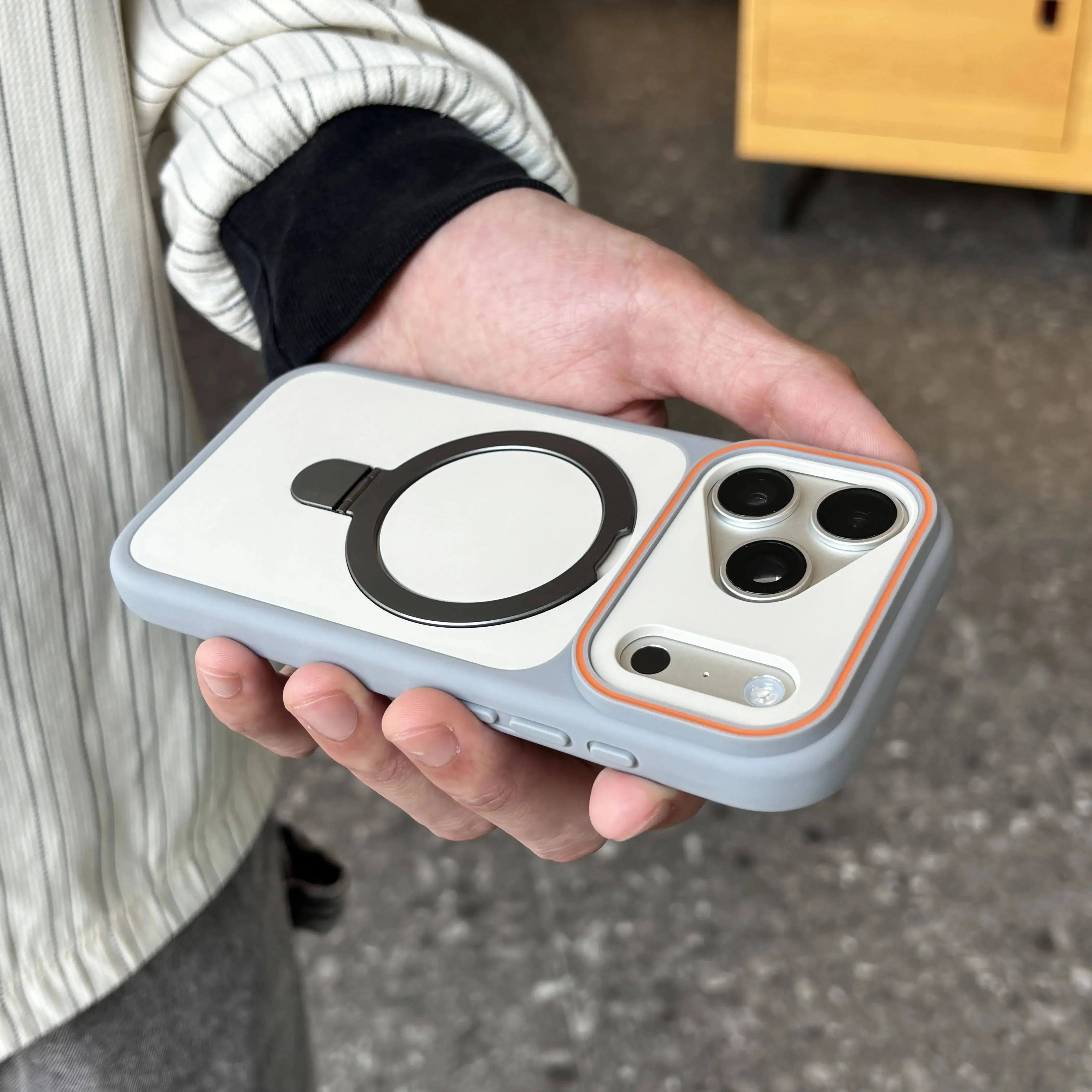 Shockproof Bumper Matte Kickstand Holder Case for iPhones