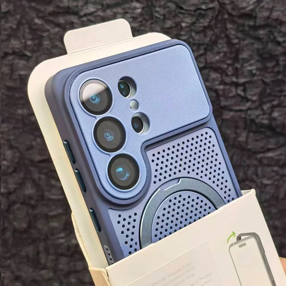 Original Metal Bracket Heat Dissipation Magnetic Case For Samsung Galaxy S Series