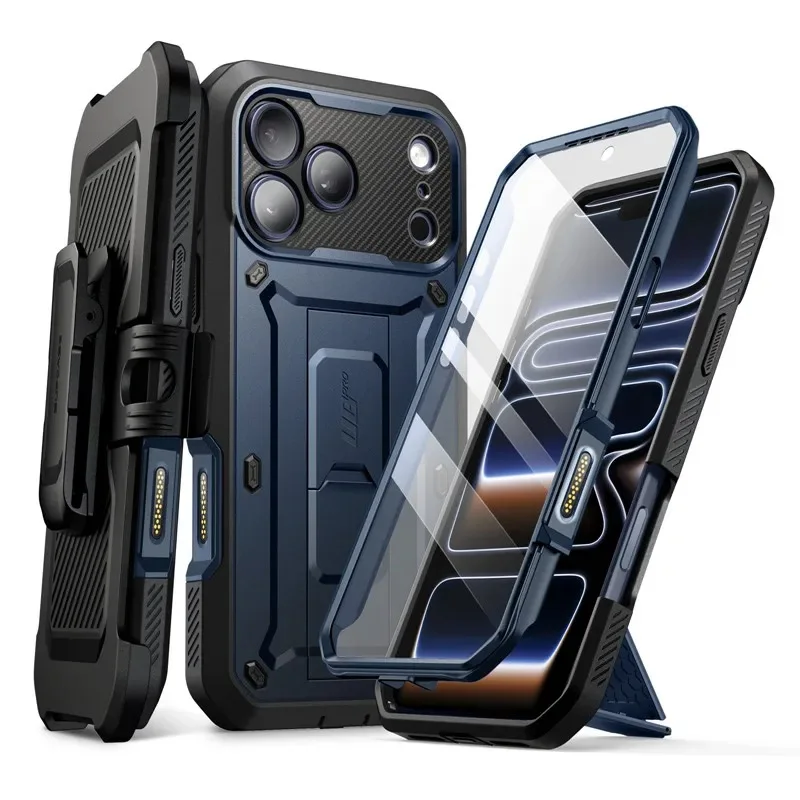 UPCASE For iPhonesUB Pro Full-Body Heavy Duty Rugged Phone Case with Built-in Screen Protector