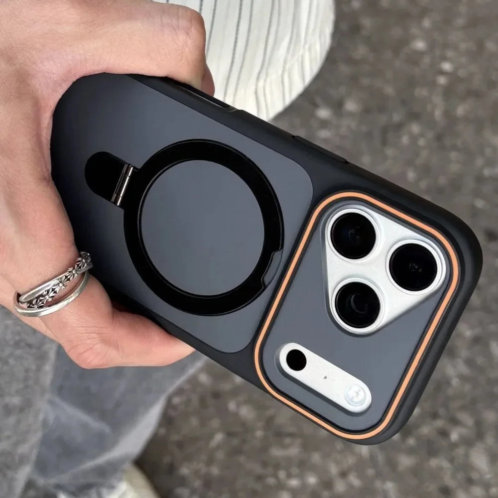 Shockproof Bumper Matte Kickstand Holder Case for iPhones