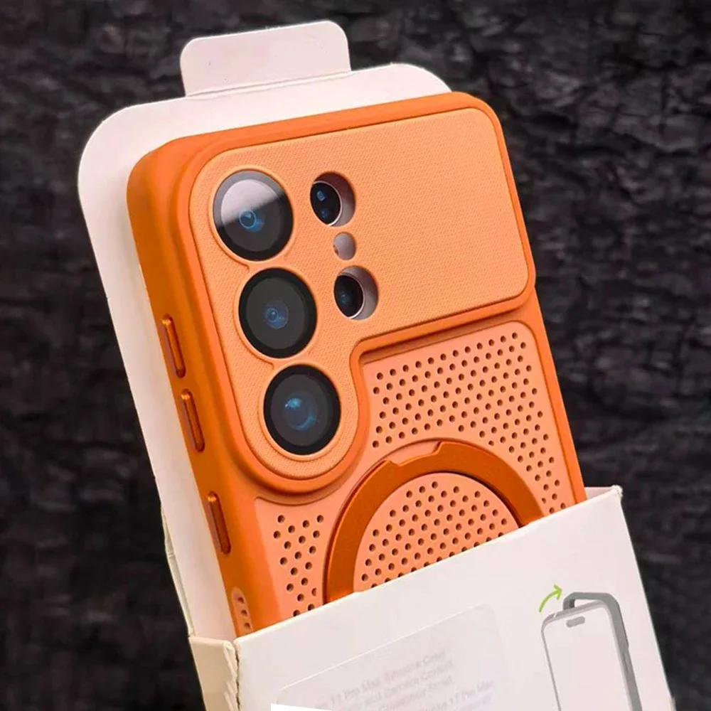 Original Metal Bracket Heat Dissipation Magnetic Case For Samsung Galaxy S Series