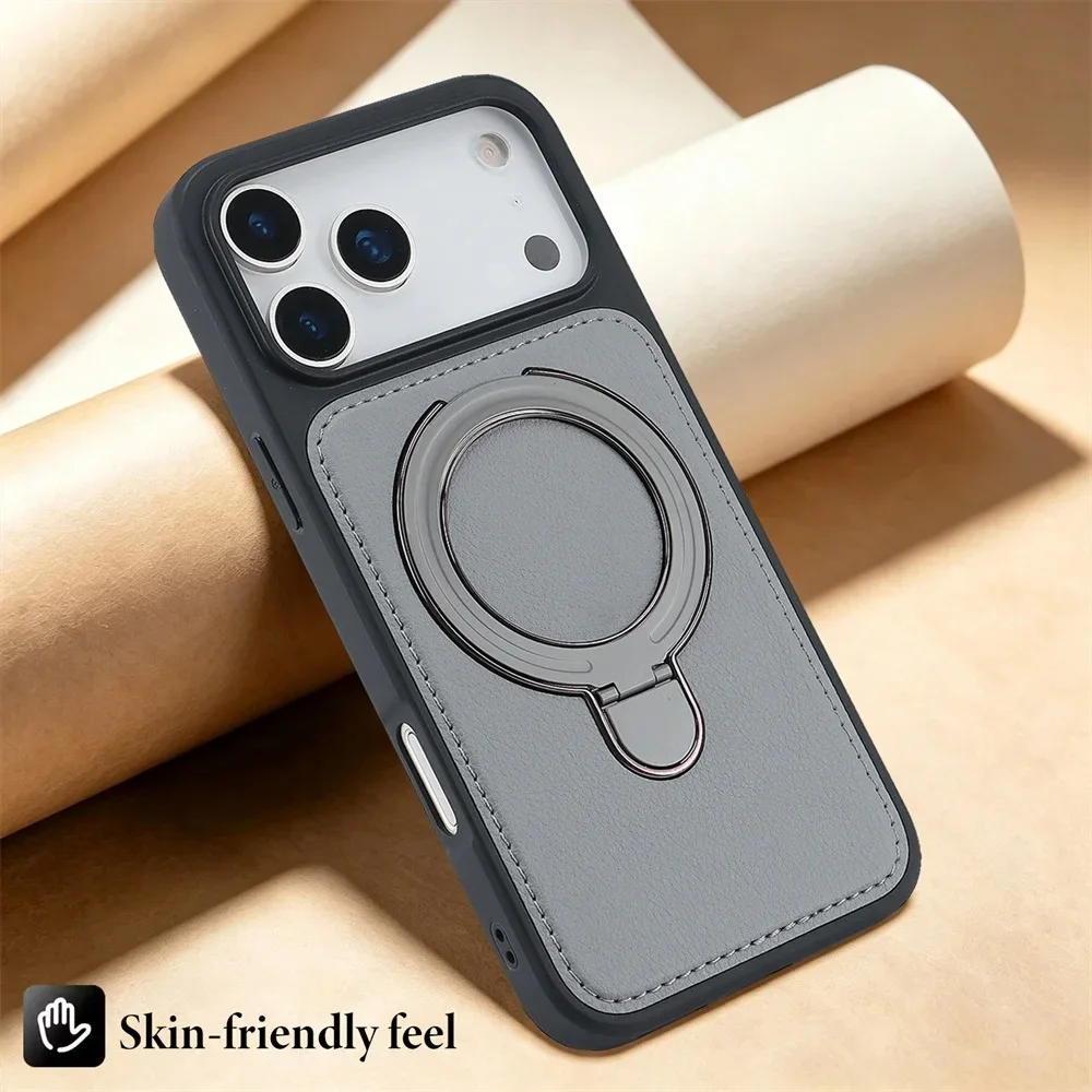 Cover Leather Support wireless charging Case For Apple iPhones