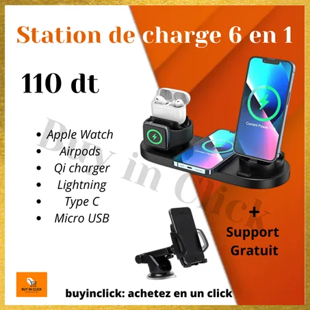 Station de charge 6 en 1