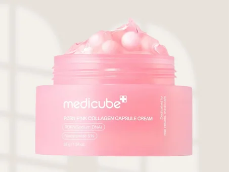 Crème hydratante pour le visage Medicube Salmon DNA Pink Collagen Capsule, crème hydratante légère, soin de la peau coréen