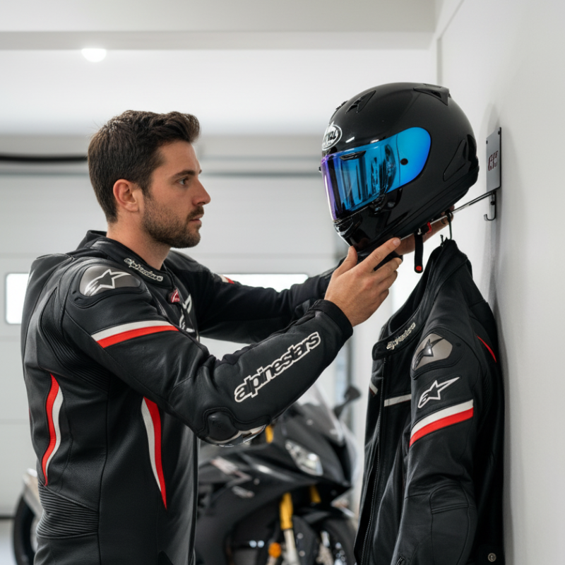 حامل الخوذة المعدني