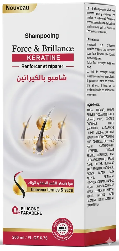 الشامبوان السحري بالكراتين / Shampooing Magique Naturel à la Kératine 200ml