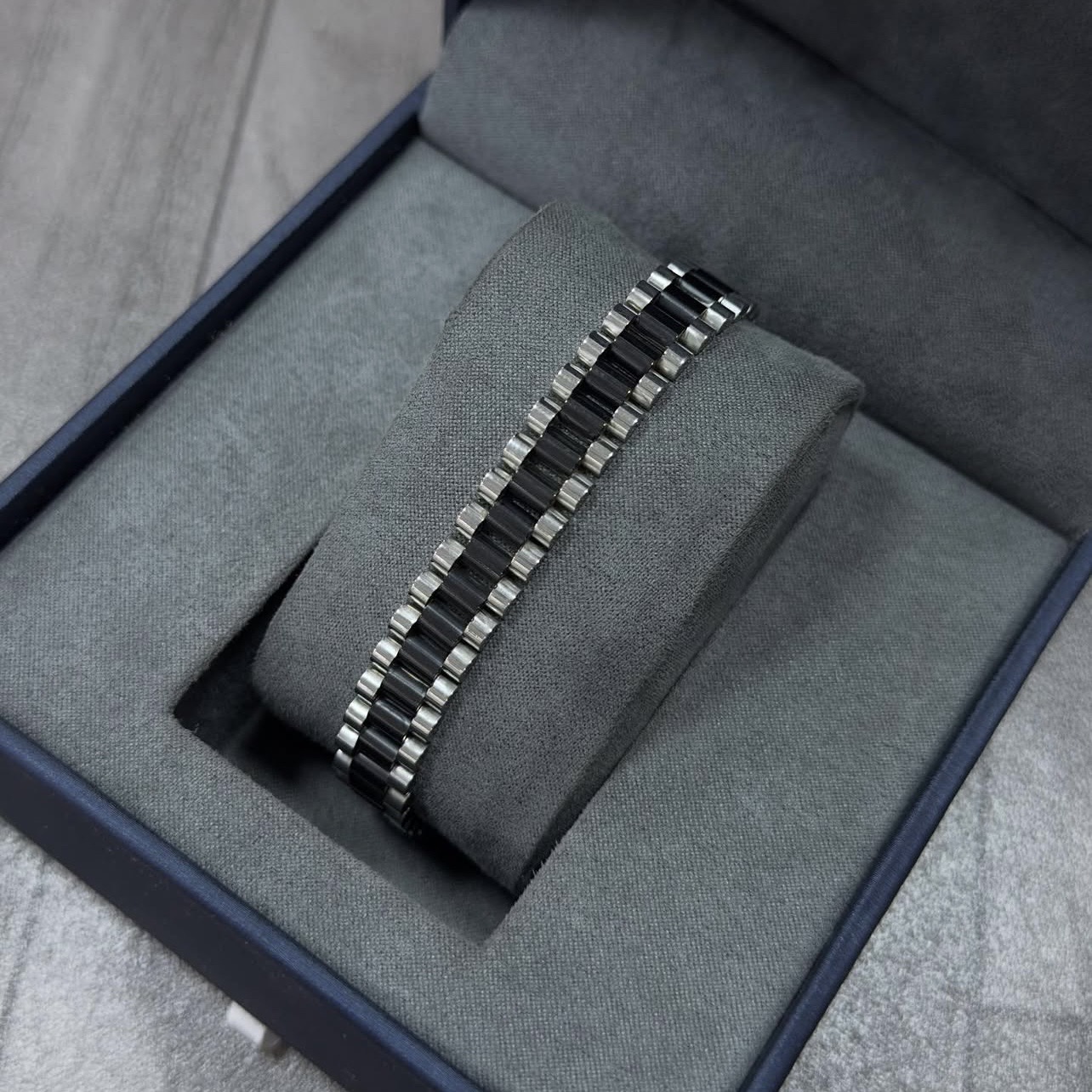 Bracelet Billionaire simple gris/noir