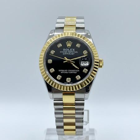 Montre Rolex DateJust Noir/gold