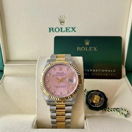 Montre Rolex DateJust Rose/Gold + Coffret