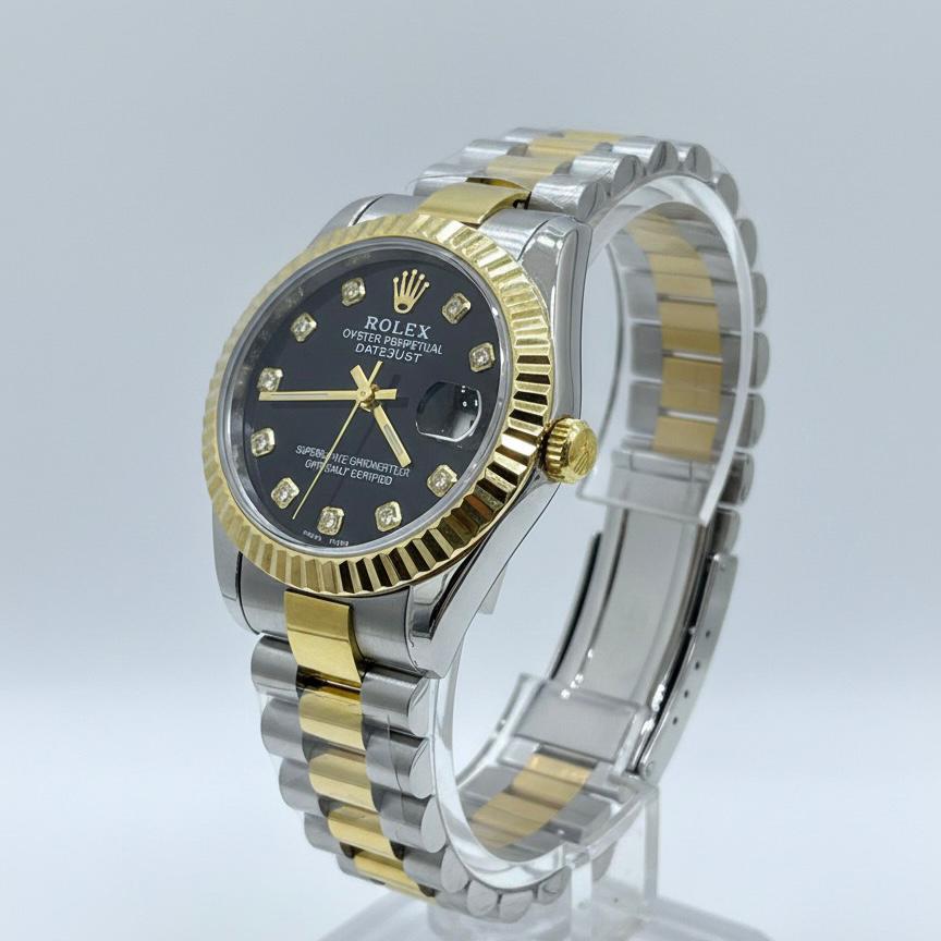 Montre Rolex DateJust Noir/gold