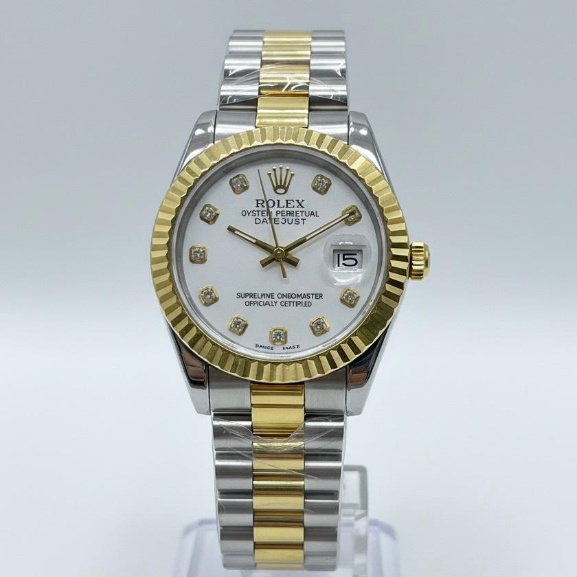 Montre Rolex DateJust Blanc/Gold