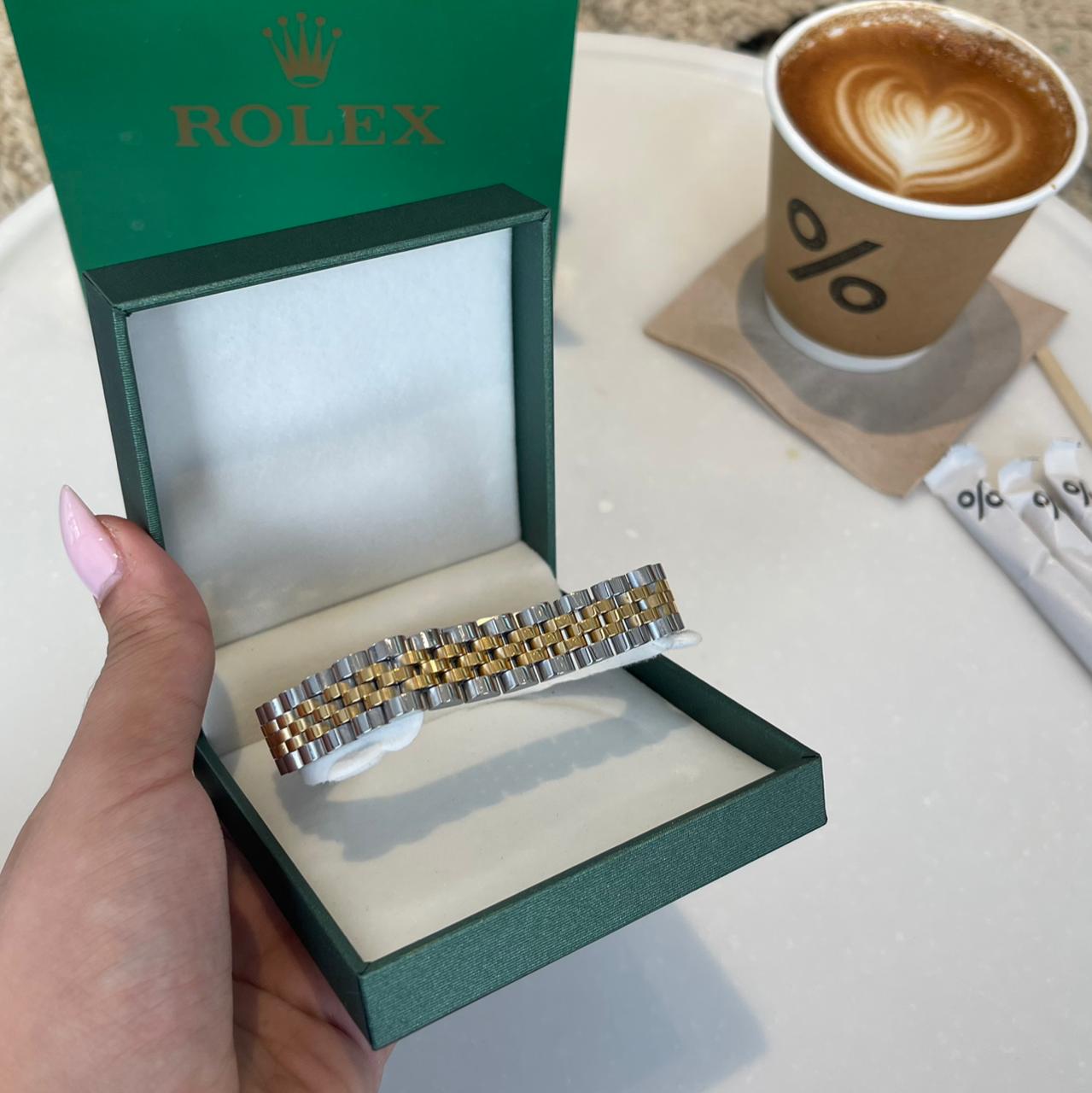 Bracelet Rolex #r4 gris/gold + Packaging Rolex