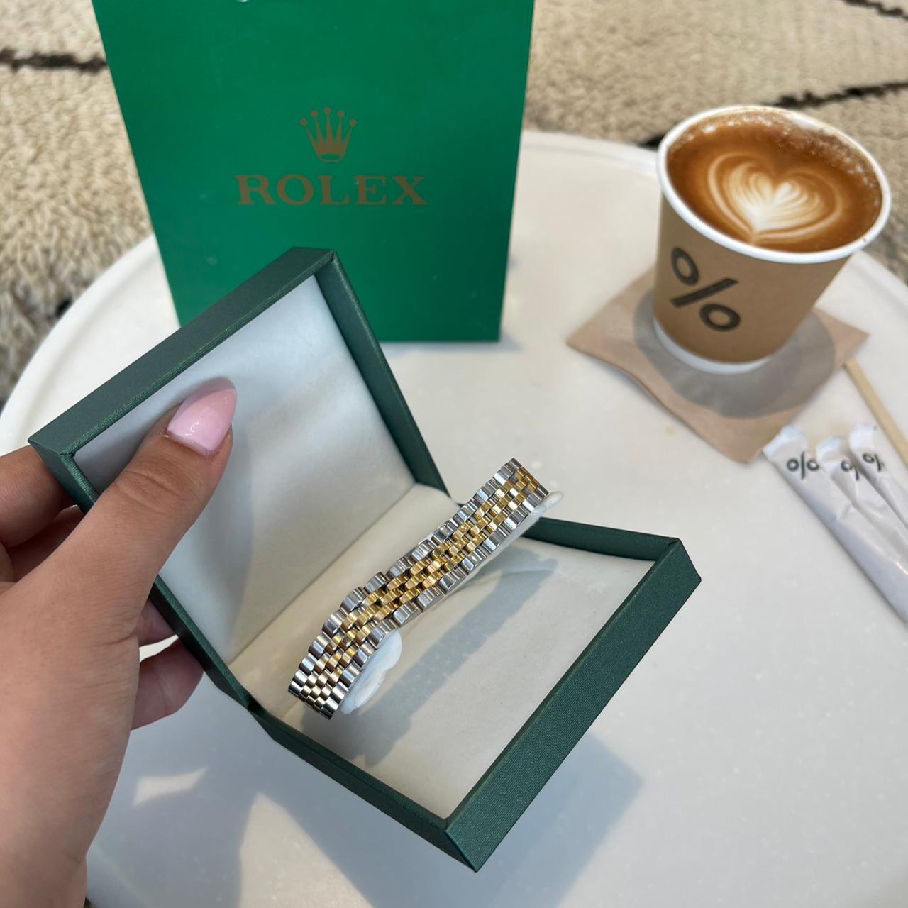Bracelet Rolex #r4 gris/gold + Packaging Rolex