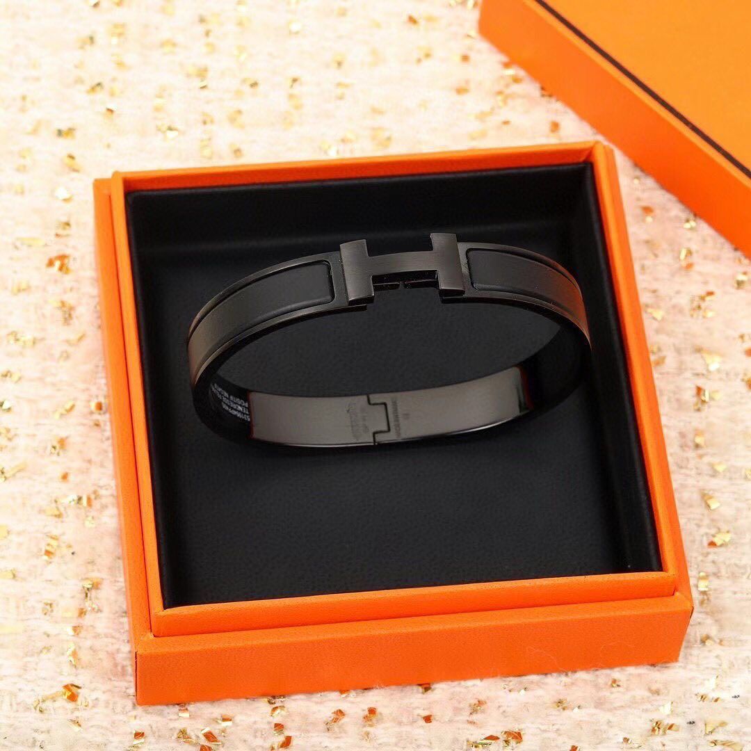 Bracelet Hermès Black + packaging Hermès