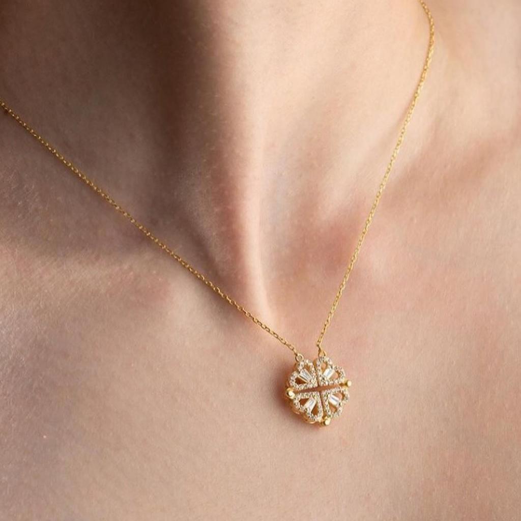 Collier coeur magnétique