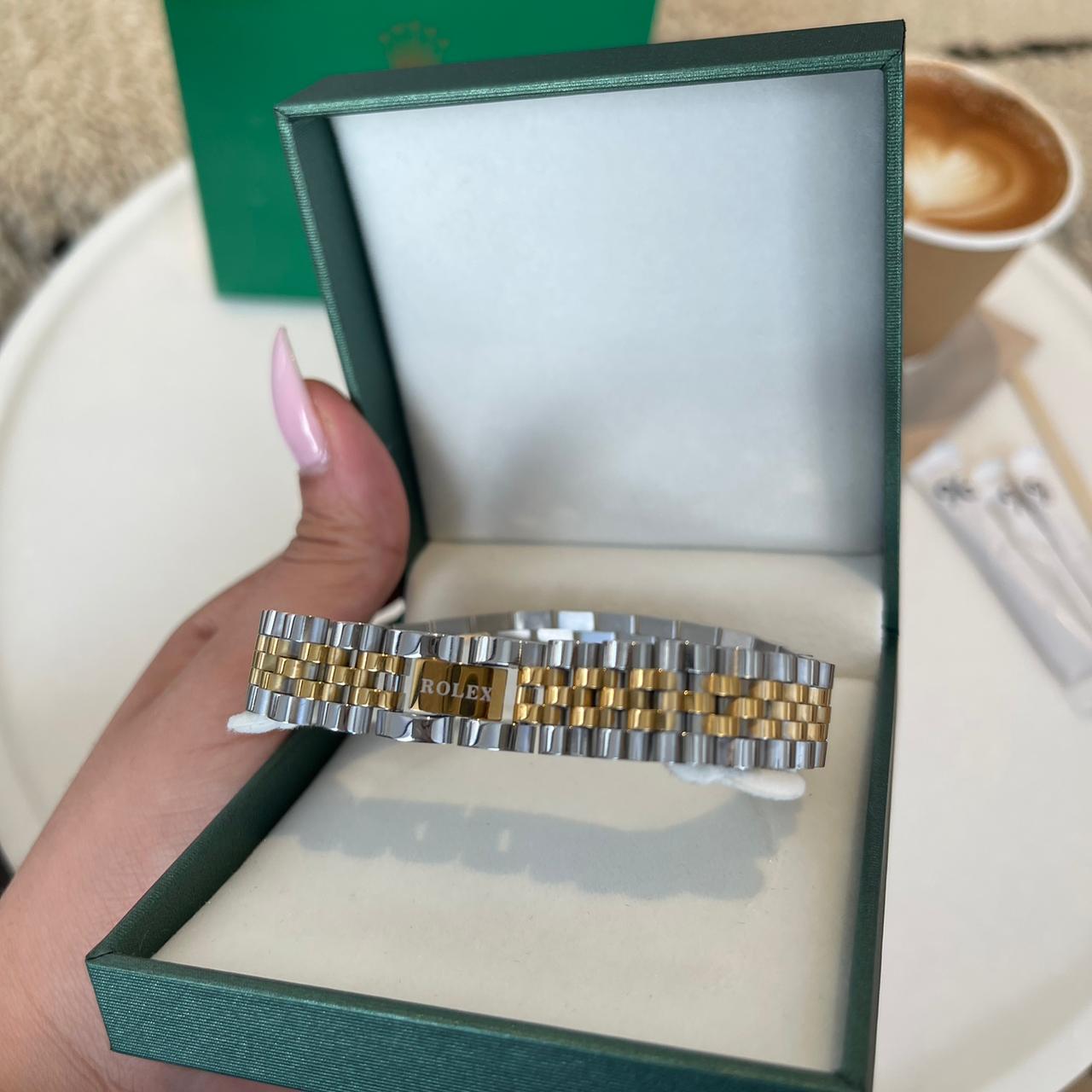 Bracelet Rolex #r4 gris/gold + Packaging Rolex