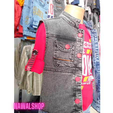 لبسة 3 قطع جيلي جينز بودي القطن سروال جينز طاي 6/7/8/9