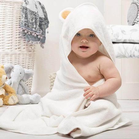 Cap de bain bébé avec Gant / منشفة قبعة استحمام للأطفال مع قفاز